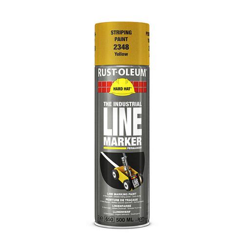 Lijnenmarkeerverfspray Hard Hat 500ml geel product photo