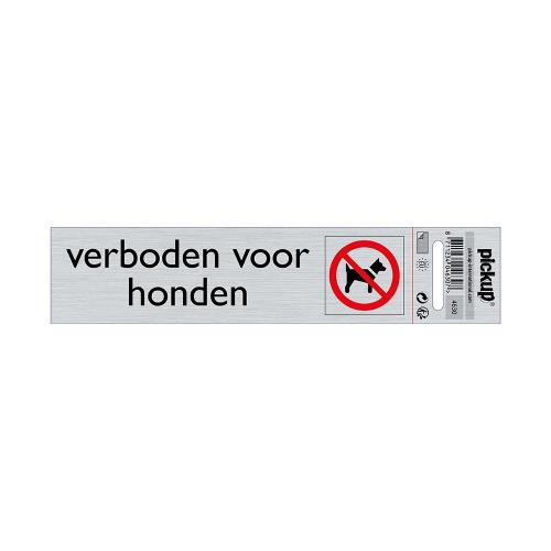 Bord Alulook Verboden voor honden 165x44 mm zelfklevend product photo