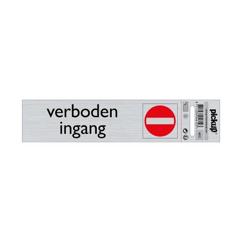 Bord Alulook Verboden ingang 165x44 mm zelfklevend product photo