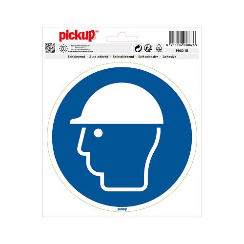 Sticker Veiligheidshelm dragen 150 mm rond product photo