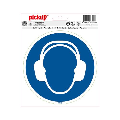 Sticker Oorbescherming dragen 150 mm rond product photo