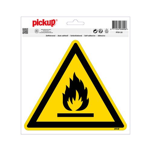 Sticker Ontvlambare stoffen 200 mm driehoek product photo