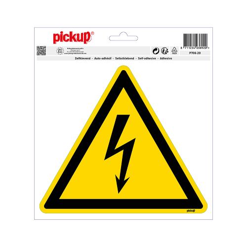 Sticker Gevaarlijke elektrische spanning 200 mm driehoek product photo