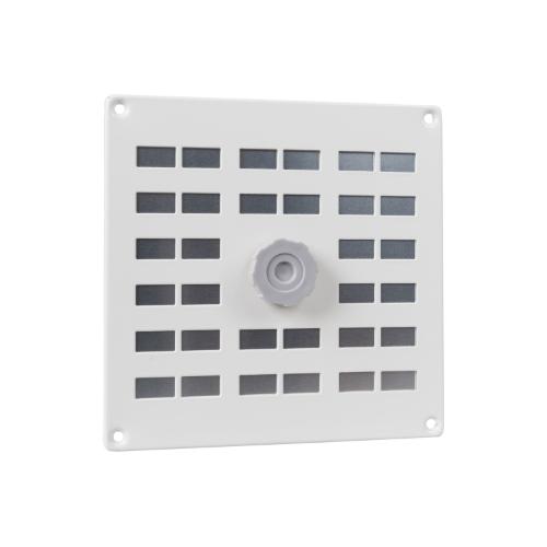 Schuifrooster aluminium wit draaiknop met gaas 200x200mm product photo