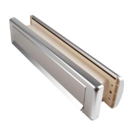 Briefplaat compleet rechthoek aluminium RVS-look 340x74mm climate comfort product photo