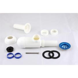 Plieger plugbekersifon kunststof wit met muurbuis en rozet 5/4 product photo