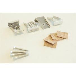 Spiegelklemmen chroom per stel product photo