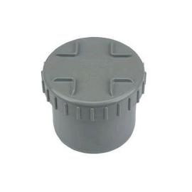 Pipelife einddop pvc grijs met schroefdeksel 50mm Polisan 1195000414 product photo