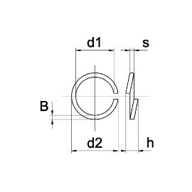 Veerring rvs din127 m4 7.6x0.9mm product photo