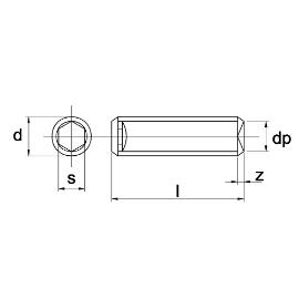 Stelschroef gegalv. binnenzeskant kratereind DIN 916 M6x8mm product photo