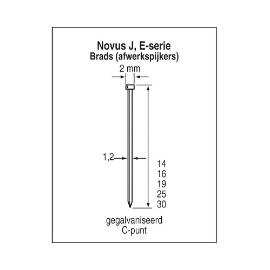 Brad gegalvaniseerd 19mm voor handtacker product photo