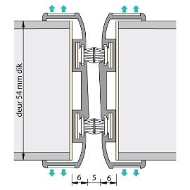 Alprokon wisselprofiel 2400mm 60 minuten brandwerend DD54/TR17 Glo-Brite Ferno-Tec no. 418 product photo