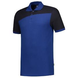 Poloshirt Bicolor naden koningsblauw/marineblauw maat XS product photo