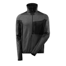 Trui Advanced fleece donkerantraciet/zwart met korte rits Mt M product photo