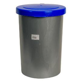 Afvalbak grijs blauw deksel rond 55l DIAMETER 40CM BLAUW product photo