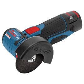 Bosch accu-haakse slijper 12.0V 2x3.0Ah 76mm in L-Boxx GWS 12-76 V-EC product photo