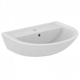 Ideal Standard wastafel wit 60x47cm rond met overloop en kraangat midden w3 product photo