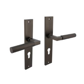 Deurkrukken Baustil op langschild pc72mm antraciet 245x45mm product photo