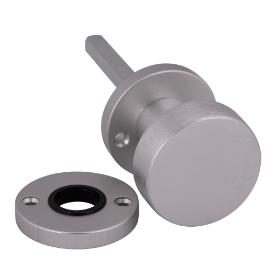 Noxxa aluminium voordeurknop 1707 vast op rozet rond 50mm - inclusief krukrozet en wisselstift - kleur F1 mat - deurdikte 40mm product photo