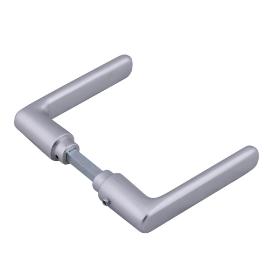 Noxxa aluminium deurkruk 1102 L-model halfrond - kleur F1 mat - deurdikte 38/52mm product photo