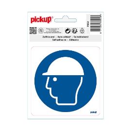 Sticker Veiligheidshelm dragen 100x100 mm product photo