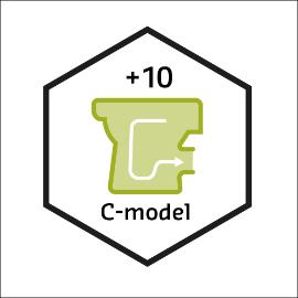 Refurbished Closetpot staand wit vlakspoel en pijp kort C-model 10cm verhoogd product photo