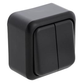 Q-Link schakelaar opbouw serie antraciet/zwart serie Q-Link product photo