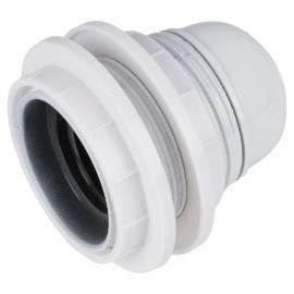 Lampfitting wit met kraag en ring E27 Max 60w Led/gloei Lamp product photo