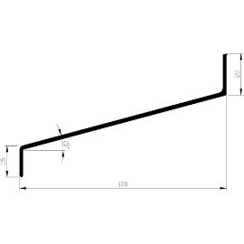 Waterslagprofiel aluminium 100mm product photo