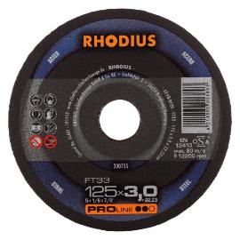 Doorslijpschijf Rhodius 125x3x22mm metaal FT33 product photo