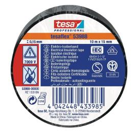 Isolatieband Tesaflex pvc 15mmx10m zwart product photo