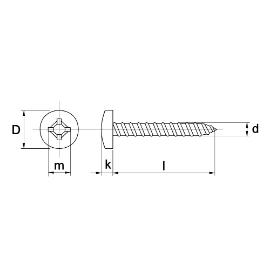 Zelftappende plaatschroef 3.5X25MM DIN 7981 RVS A2 cilinderkop PH2 product photo