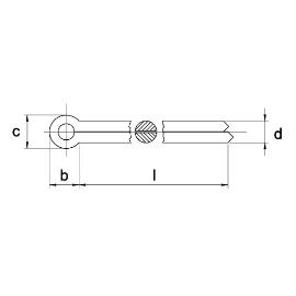 Splitpen Din 94 gegalvaniseerd verzinkt 5x80mm product photo