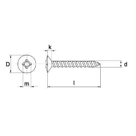 Zelftappende plaatschroef 4.2X19MM DIN 7983 RVS A2 lenskop PH2 product photo