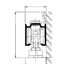 Schuifdeurbeslag Helm aluminium F1 73 91-110cm 80kg product photo