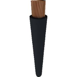 TKF soepele installatiedraad zwart rol 100m product photo