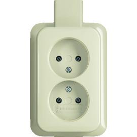 ABB Busch-Jaeger wandcontactdoos opbouw 2 voudig zonder randaarde creme wit Standaard Aplus Ral 1013 2TKA00003931 ABB Busch-Jaeger wandcontactdoos opbouw 2 voudig zonder randaarde creme wit Standaard Aplus Ral 1013 2TKA00003931 product photo