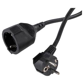 Verlengsnoer vinyl zwart 3x1.50mm2 in 3m H05VV-F 3 x 1.50mm2 Max 3680w product photo