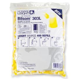 Gehoorprop L schuimstof geel/wit los in doos ds = 200 paar product photo