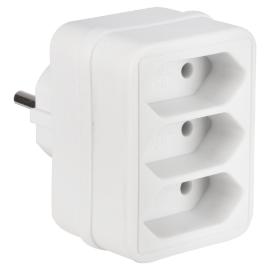 Verdeelstekker voor euro (plat) stekkers wit 3 Voudig ( van 1 naar 3 ) product photo