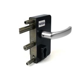 Noxxa poortslot dag- en nachtslot - zilver - inclusief kruk en instelbare dagschoot product photo