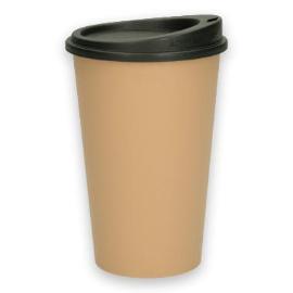 Herbruikbare koffiebeker beige 200ml (doos = 100 stuks) product photo