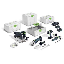 Festool accu-combiset 18.0V 2x5.0Ah HKC 55/TPC 18/AGC 18/TB 137 product photo