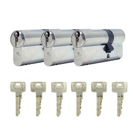 Noxxa Basic cilinderset - SKG** - 3x30/45 gelijksluitend - inclusief 6 sleutels product photo