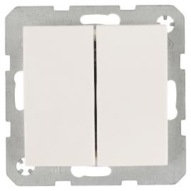 Hager Berker basisunit schakelaar inbouw 2x wissel polar wit basiselement serie S1 in duurzaam doosje product photo