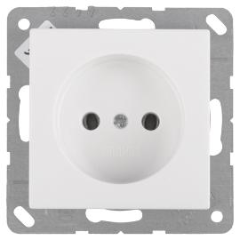 Jung wandcontactdoos inbouw 1 voudig zonder ra alpine wit serie AS500 Ral 9016 in duurzaam doosje product photo