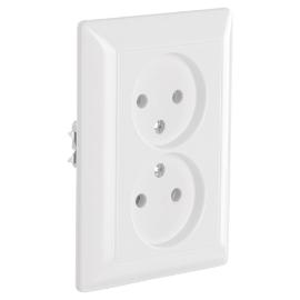 Jung wandcontactdoos inbouw 2 voudig zonder ra alpine wit serie AS500 Ral 9016 in duurzaam doosje Jung wandcontactdoos inbouw 2 voudig zonder ra alpine wit serie AS500 Ral 9016 in duurzaam doosje product photo