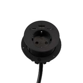 Inbouw stopcontact 1x stopcontact + 1x USB-A en USB-C product photo