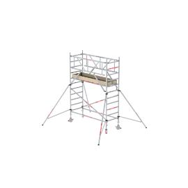 Rolsteiger hout-Deck 0.90x2.45m werkhoogte 4.2m RS Tower 31-S met 2 safe quick + 4 schoren product photo