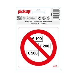 Sticker Geen biljetten van 100-200-500 100x100 mm product photo